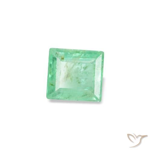 Smeraldo naturale verde da 0,14 ct, baguette, SI