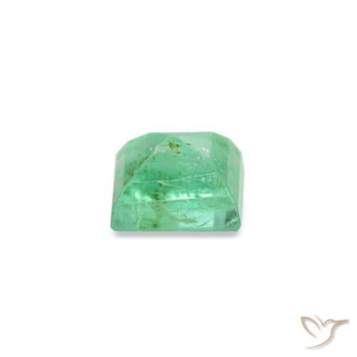 Smeraldo naturale verde da 0,14 ct, baguette, SI