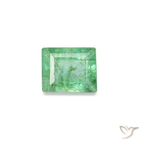 Smeraldo naturale verde da 0,14 ct, baguette, SI