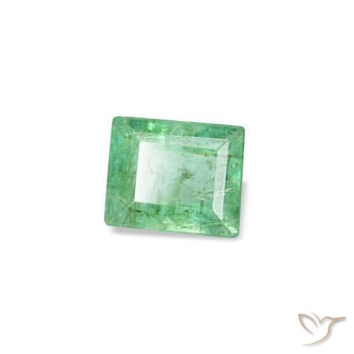 Smeraldo naturale verde da 0,14 ct, baguette, SI