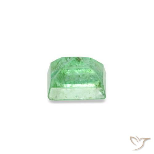 Smeraldo naturale verde da 0,14 ct, baguette, SI