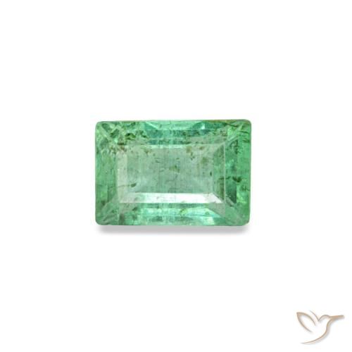 Smeraldo naturale verde da 0,17 ct, baguette, SI