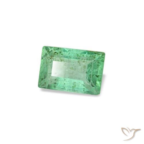 Smeraldo naturale verde da 0,17 ct, baguette, SI