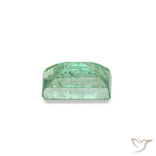 Smeraldo naturale verde da 0,17 ct, baguette, SI
