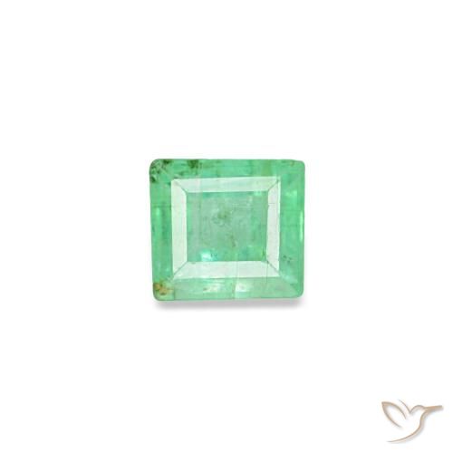 Smeraldo naturale verde da 0,13 ct, baguette, SI