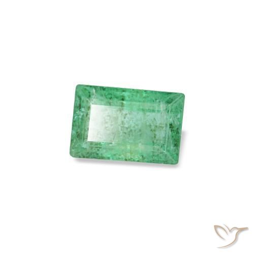 Smeraldo naturale verde da 0,16 ct, baguette, SI