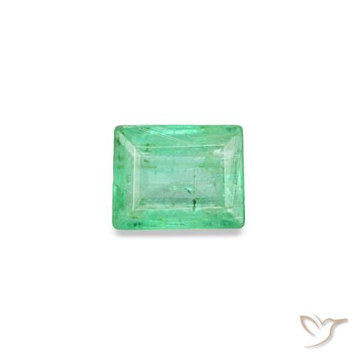 Smeraldo naturale verde da 0,13 ct, baguette, SI