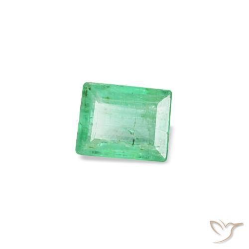 Smeraldo naturale verde da 0,13 ct, baguette, SI