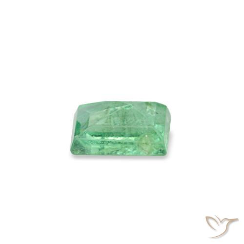 Smeraldo naturale verde da 0,13 ct, baguette, SI