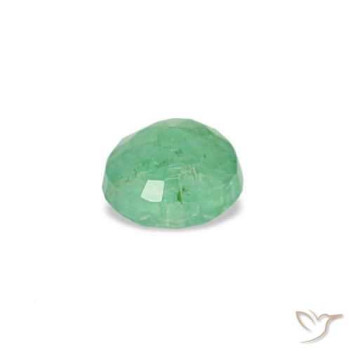 Smeraldo naturale verde da 0,18 ct, taglio rotondo, VS-SI