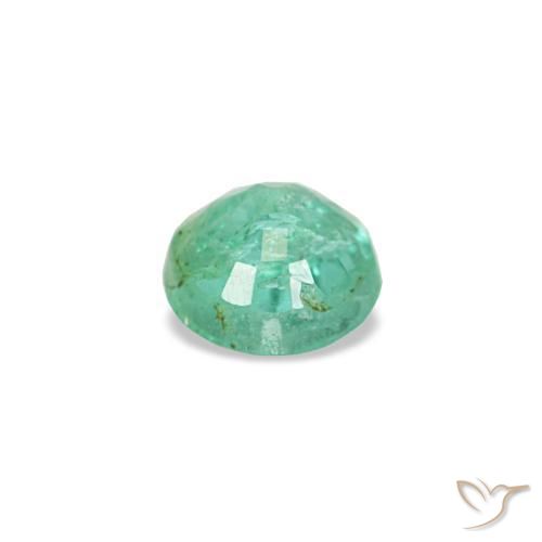 Smeraldo naturale verde da 0,19 ct, taglio rotondo, VS-SI