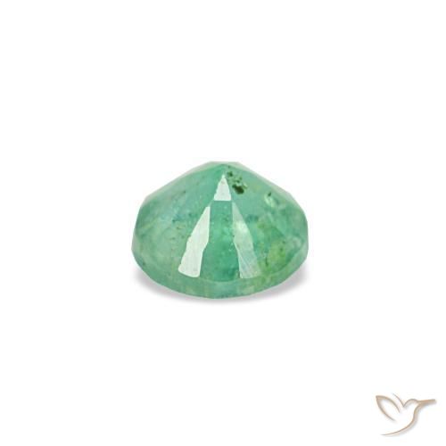 Smeraldo naturale verde da 0,17 ct, taglio rotondo, VS-SI