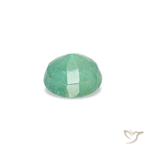 Smeraldo naturale verde da 0,16 ct, taglio rotondo, VS-SI