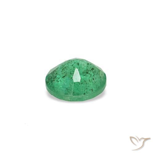 Smeraldo naturale verde da 0,15 ct, taglio rotondo, VS-SI