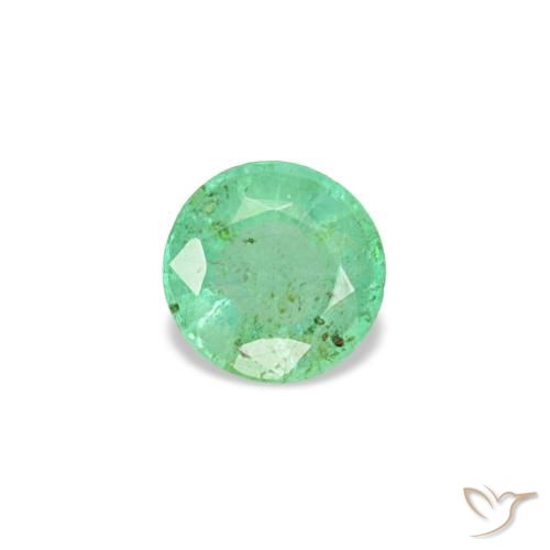 0.19ct verde smeraldo, rotondo, VS-SI