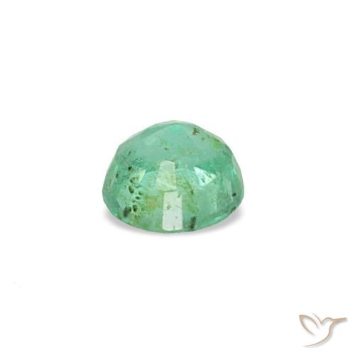 Smeraldo naturale verde da 0,19 ct, taglio rotondo, VS-SI
