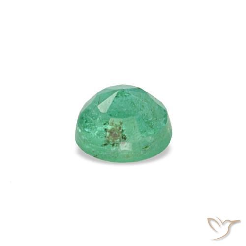 Smeraldo naturale verde da 0,19 ct, taglio rotondo, VS-SI