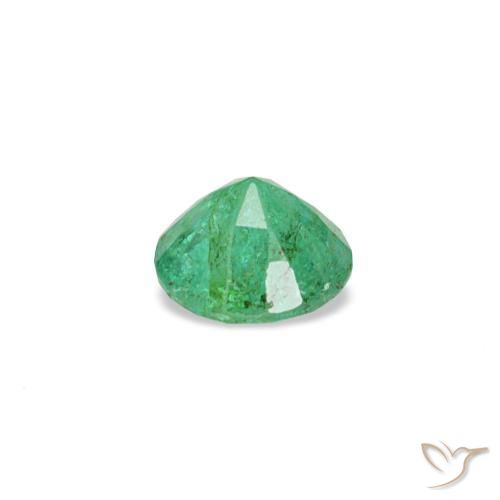 Smeraldo naturale verde da 0,16 ct, taglio rotondo, VS-SI