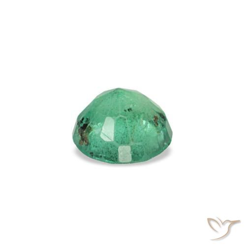 Smeraldo naturale verde da 0,18 ct, taglio rotondo, VS-SI