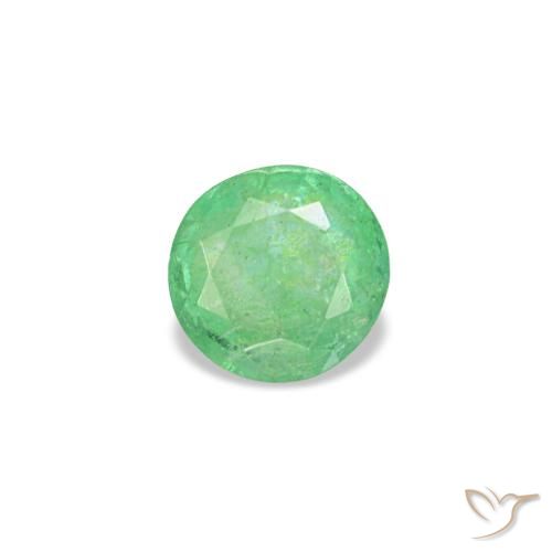 0.18ct verde smeraldo, rotondo, VS-SI