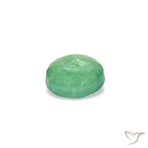 Smeraldo naturale verde da 0,18 ct, taglio rotondo, VS-SI
