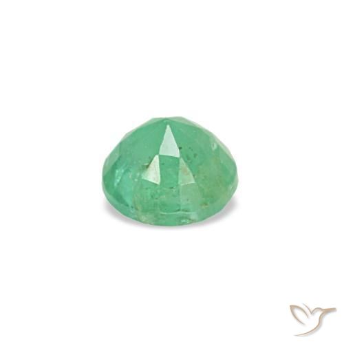 Smeraldo naturale verde da 0,17 ct, taglio rotondo, VS-SI
