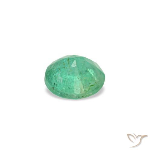 Smeraldo naturale verde da 0,17 ct, taglio rotondo, VS-SI