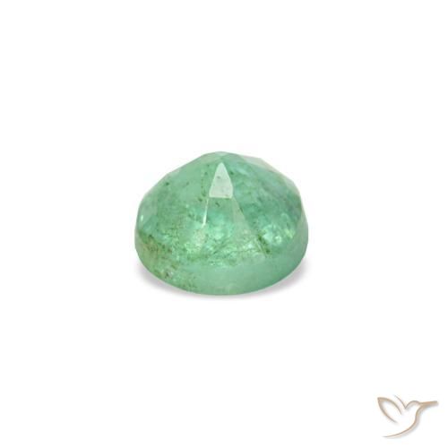 Smeraldo naturale verde da 0,19 ct, taglio rotondo, VS-SI
