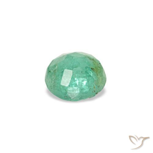 Smeraldo naturale verde da 0,18 ct, taglio rotondo, VS-SI