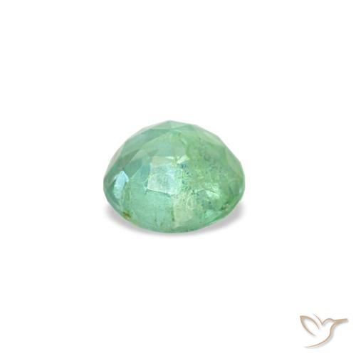 Smeraldo naturale verde da 0,17 ct, taglio rotondo, VS-SI