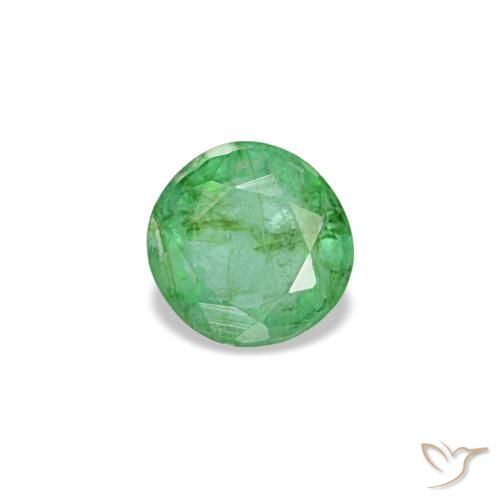 0.19ct verde smeraldo, rotondo, VS-SI