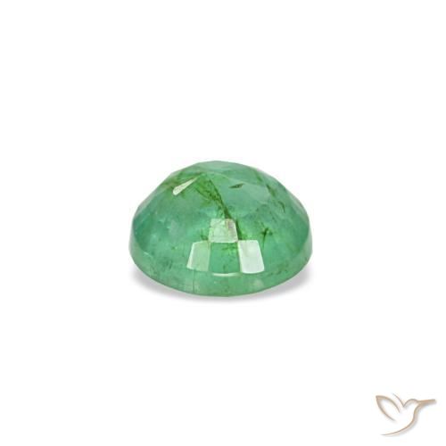 Smeraldo naturale verde da 0,19 ct, taglio rotondo, VS-SI