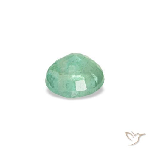 Smeraldo naturale verde da 0,17 ct, taglio rotondo, VS-SI