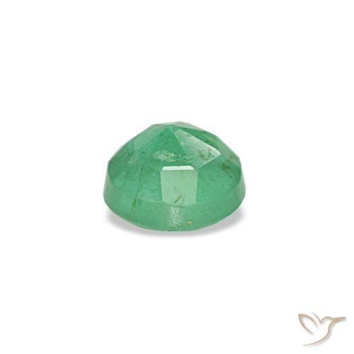 Smeraldo naturale verde da 0,18 ct, taglio rotondo, VS-SI