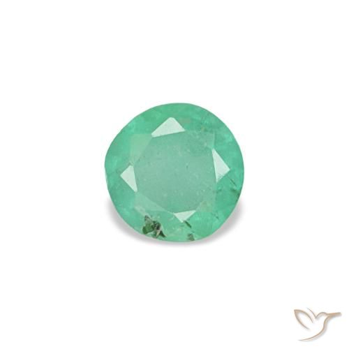 0.17ct verde smeraldo, rotondo, VS-SI