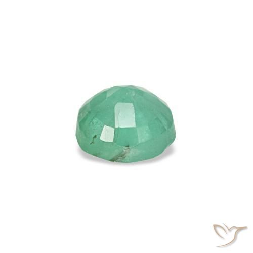 Smeraldo naturale verde da 0,17 ct, taglio rotondo, VS-SI