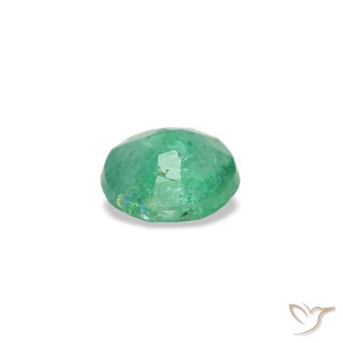 Smeraldo naturale verde da 0,16 ct, taglio rotondo, VS-SI