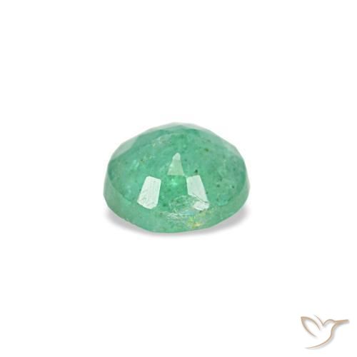 Smeraldo naturale verde da 0,17 ct, taglio rotondo, VS-SI