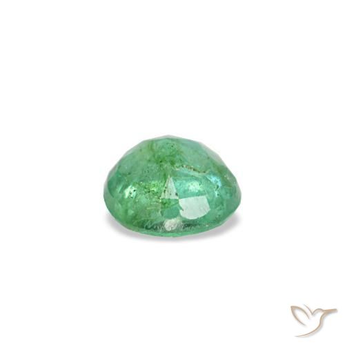 Smeraldo naturale verde da 0,17 ct, taglio rotondo, VS-SI