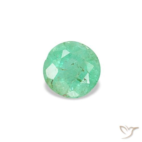 0.17ct verde smeraldo, rotondo, VS-SI