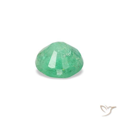 Smeraldo naturale verde da 0,17 ct, taglio rotondo, VS-SI