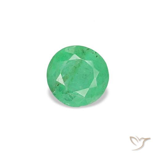 0.19ct verde smeraldo, rotondo, VS-SI