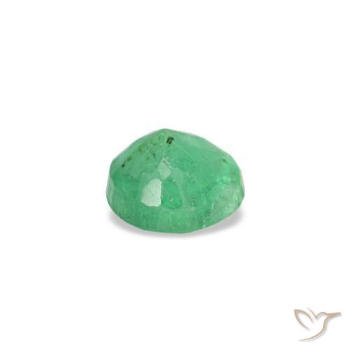 Smeraldo naturale verde da 0,19 ct, taglio rotondo, VS-SI