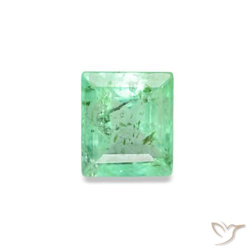 Smeraldo naturale verde da 0,14 ct, baguette, VS-SI