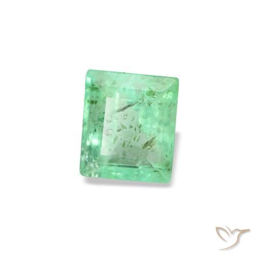 Smeraldo naturale verde da 0,14 ct, baguette, VS-SI