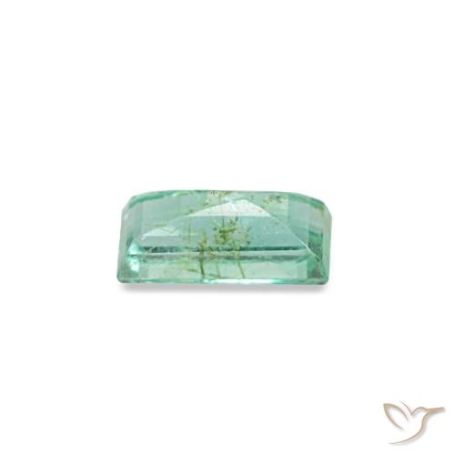 Smeraldo naturale verde da 0,12 ct, baguette, VS-SI