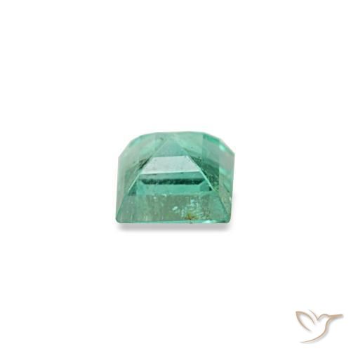 Smeraldo naturale verde da 0,08 ct, quadrato, VVS-VS