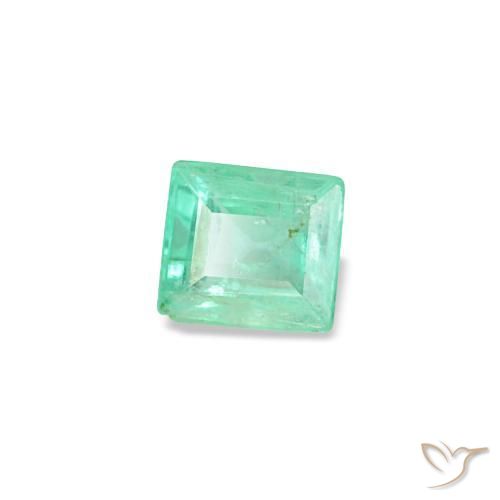Smeraldo naturale verde da 0,11 ct, baguette, VS