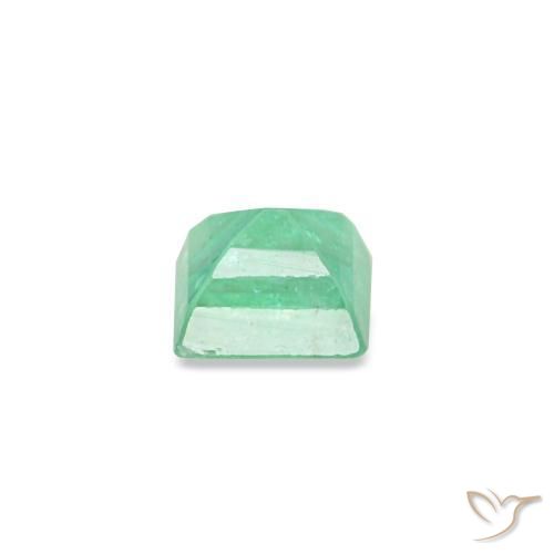 Smeraldo naturale verde da 0,11 ct, baguette, VS