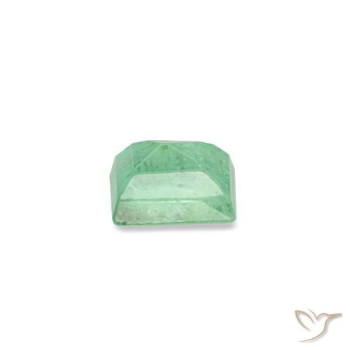 Smeraldo naturale verde da 0,14 ct, baguette, VS